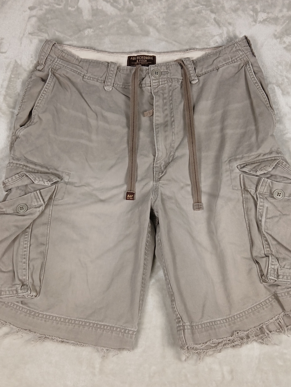 Y2K Abercrombie & Fitch Cargo Shorts 33 Men's Vintage Fatigues Distressed VTG